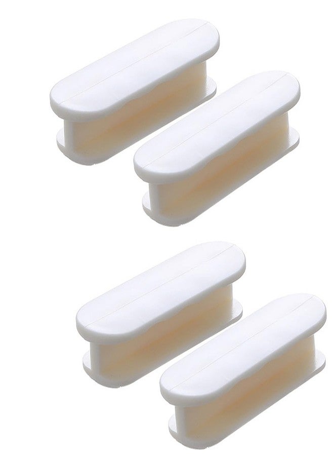 Mockery Self-Adhesive Door and Window Handles - Pack of 4, Plastic Furniture Handles for Drawers, Cabinets, Refrigerators, Auxiliary Doors (White) - Image 1